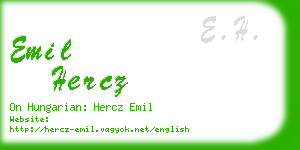 emil hercz business card